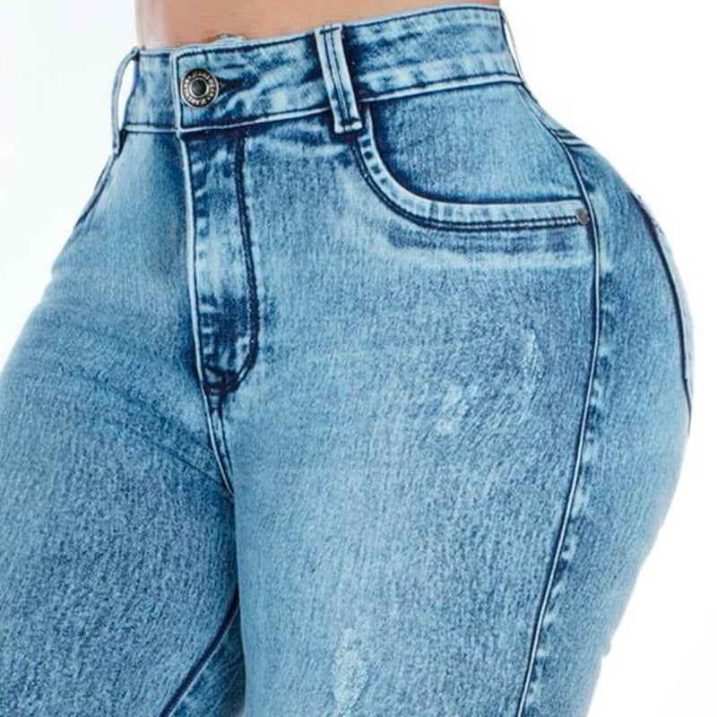 JEAN ELASTICO SKINNY AZUL CLARO