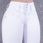 JEAN ELASTICO TIRO ALTO PUSH-UP BLANCO