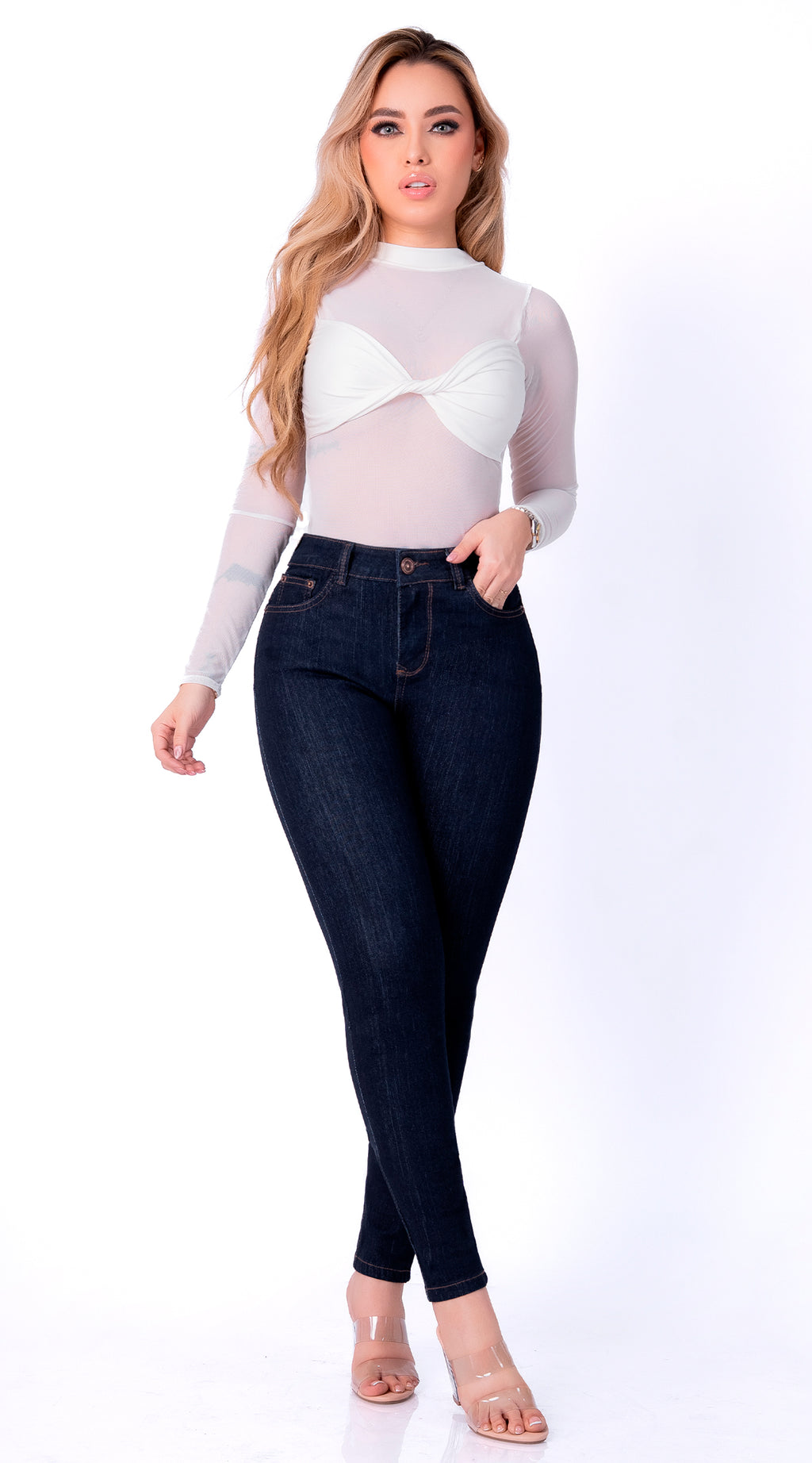 JEAN ELASTICO SKINNY AZUL OSCURO