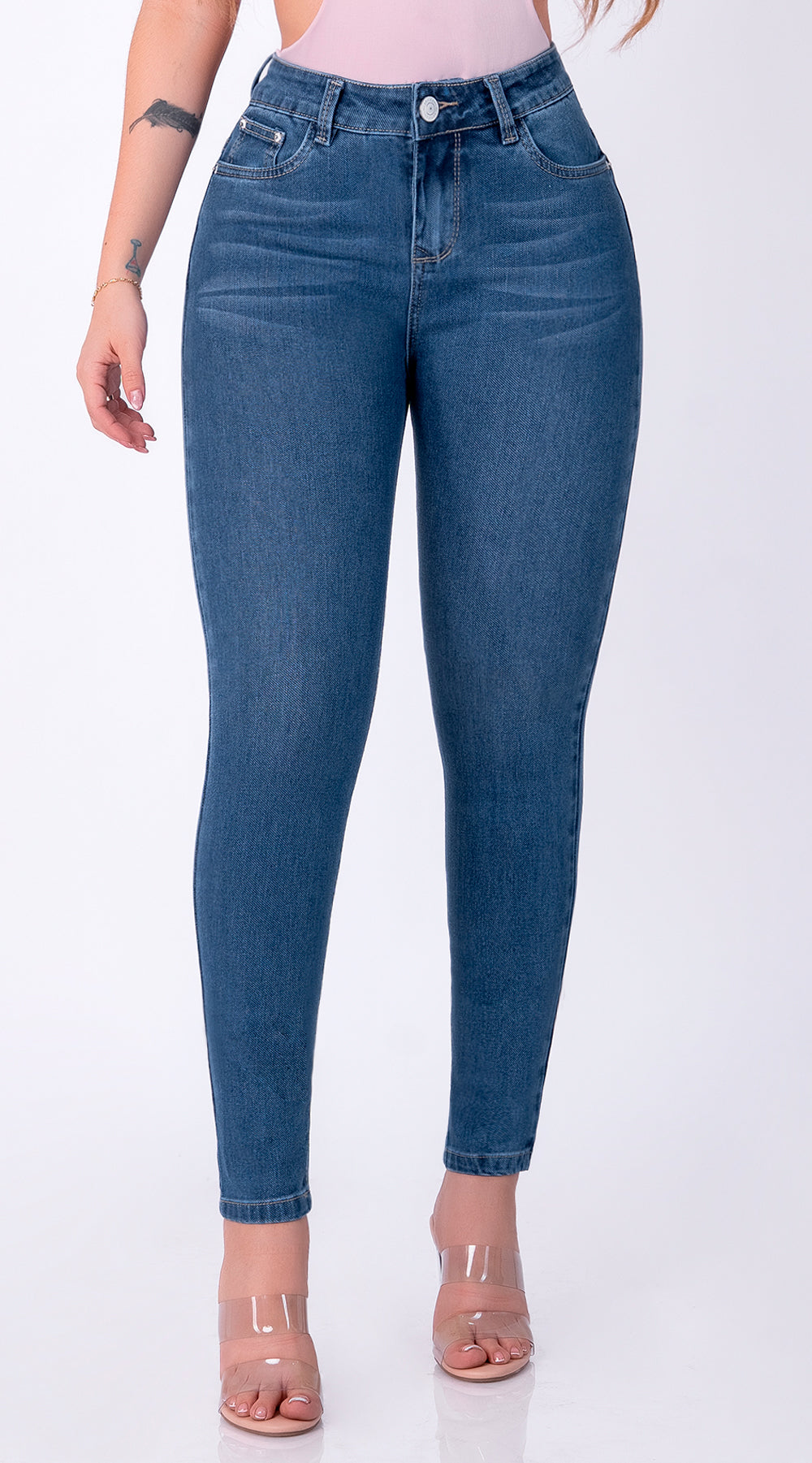 JEAN ELASTICO SKINNY AZUL MEDIO