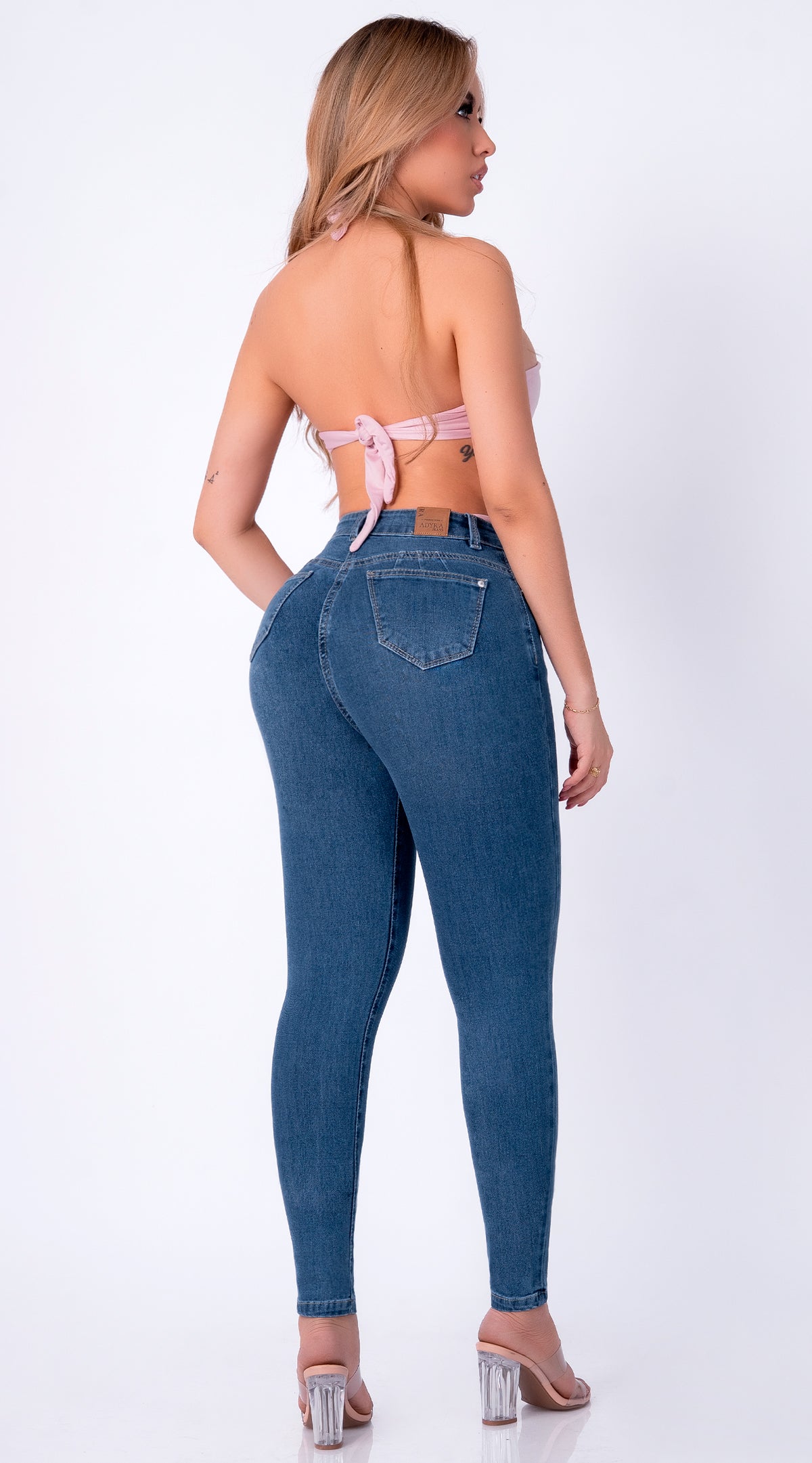 JEAN ELASTICO SKINNY AZUL MEDIO
