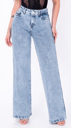 JEAN WIDE LEG SEMI ELASTICO AZUL CLARO