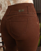 JEAN ELASTICO BOTA RECTA MARRON