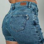 SHORT JEAN RIGIDO AZUL MEDIO