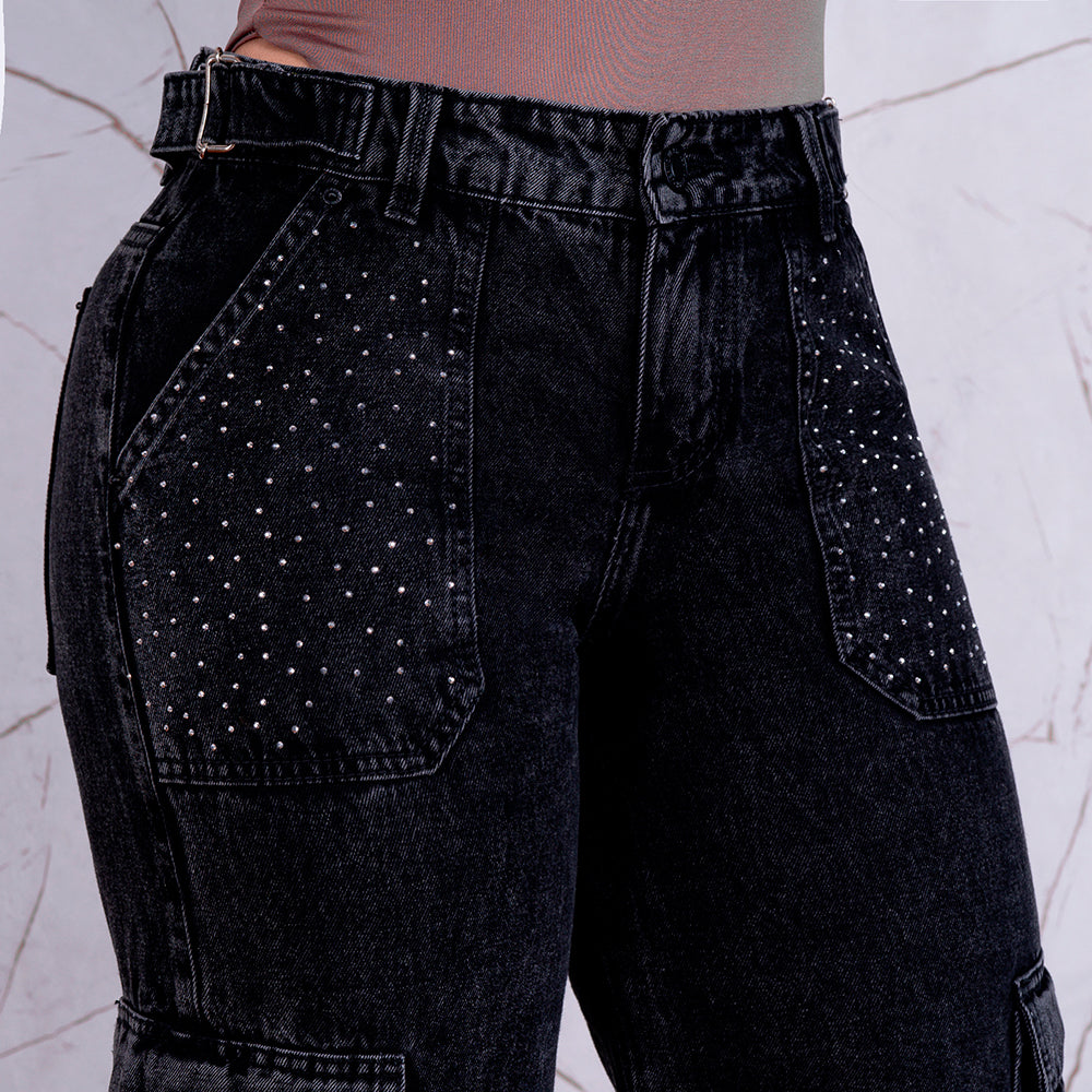 JEAN RIGIDO CARGO NEGRO FROSTER