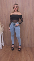 JEAN ELASTICO SKINNY AZUL CLARO