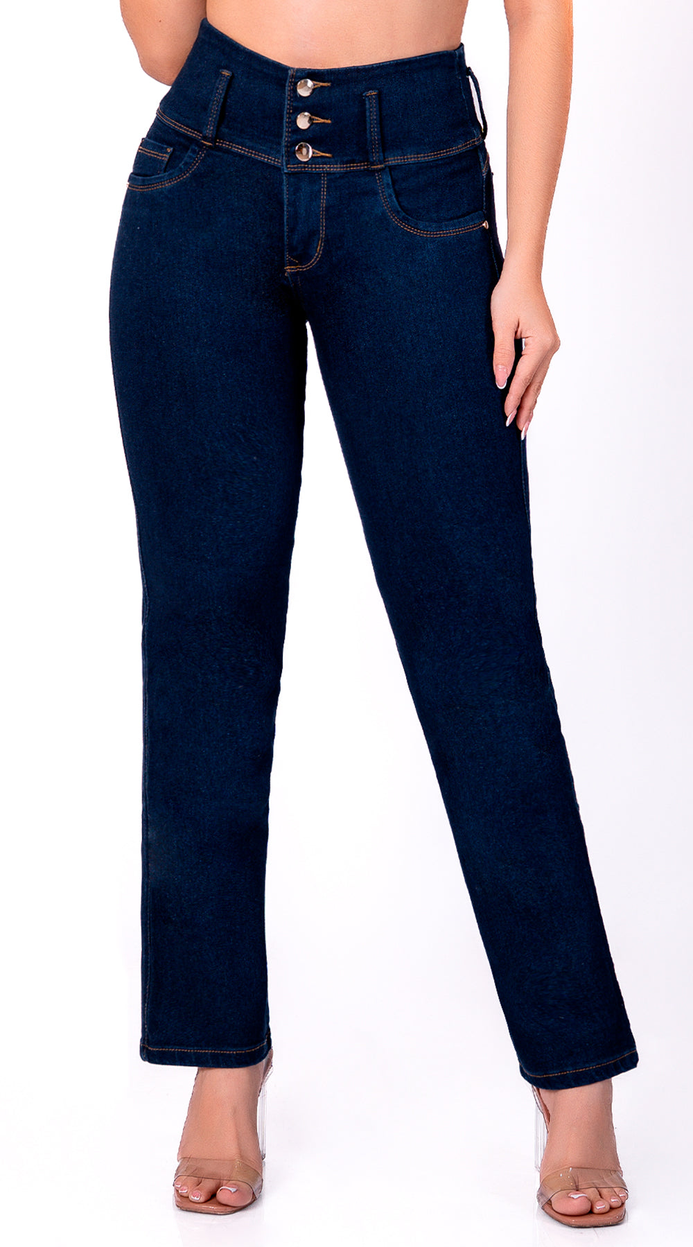 JEAN ELASTICO BOTA RECTA AZUL OSCURO