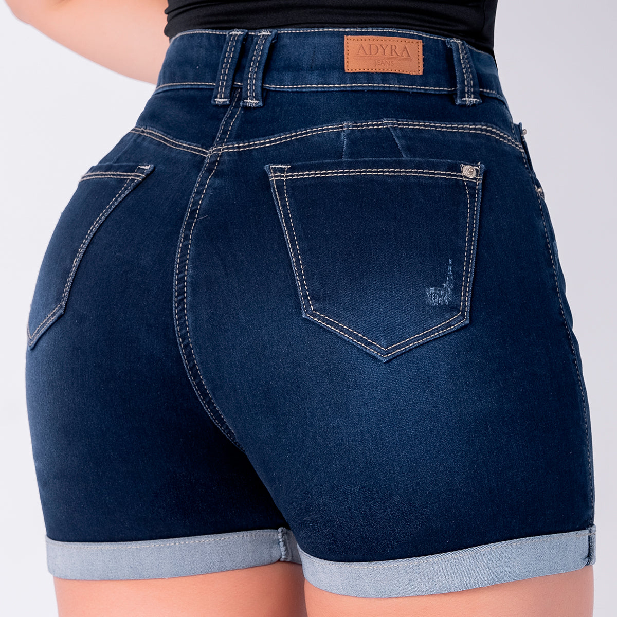 SHORT JEAN ELASTICO AZUL OSCURO