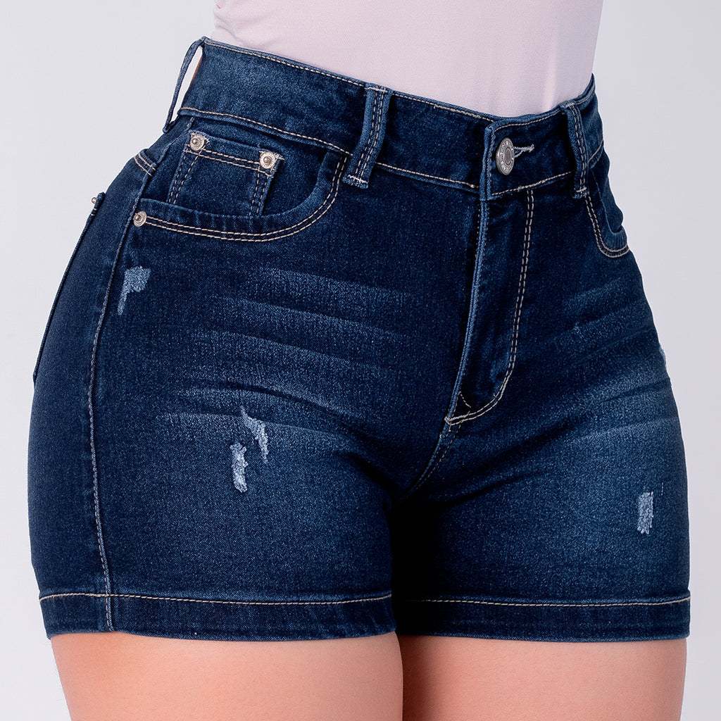 SHORT JEAN ELASTICO AZUL OSCURO