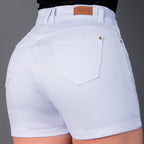 SHORT JEAN ELASTICO BLANCO