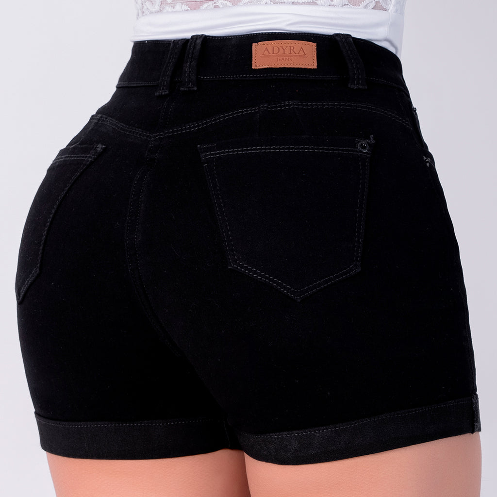 SHORT JEAN ELASTICO NEGRO