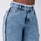 BERMUDA JEAN ELASTICO AZUL CLARO