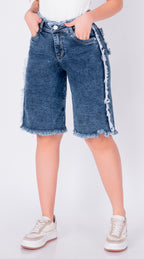 BERMUDA JEAN ELASTICO AZUL OSCURO