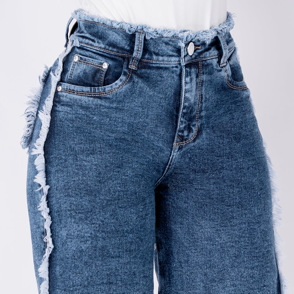 BERMUDA JEAN ELASTICO AZUL OSCURO